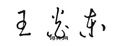 駱恆光王炎東草書個性簽名怎么寫