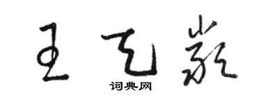 駱恆光王天嚴草書個性簽名怎么寫