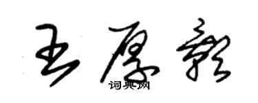 朱錫榮王厚影草書個性簽名怎么寫