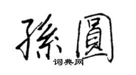 王正良孫圓行書個性簽名怎么寫