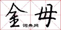 金母怎么寫好看