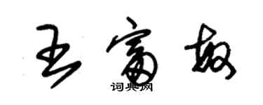 朱錫榮王富敏草書個性簽名怎么寫