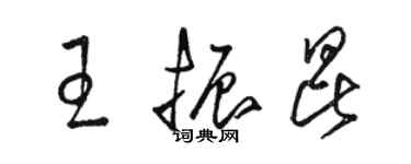 駱恆光王振昆草書個性簽名怎么寫