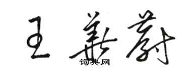 駱恆光王華蔚草書個性簽名怎么寫