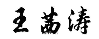 胡問遂王茜濤行書個性簽名怎么寫