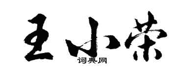 胡問遂王小榮行書個性簽名怎么寫