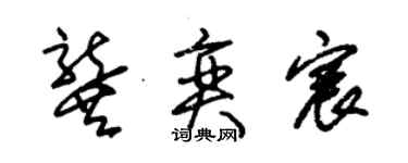 朱錫榮龔奕宸草書個性簽名怎么寫