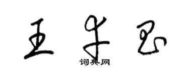 梁錦英王幸昌草書個性簽名怎么寫