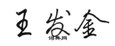 駱恆光王發金行書個性簽名怎么寫