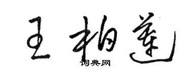 駱恆光王柏蓮草書個性簽名怎么寫