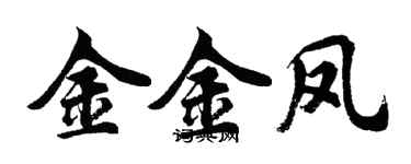 胡問遂金金鳳行書個性簽名怎么寫