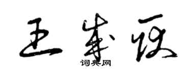 曾慶福王成耿草書個性簽名怎么寫