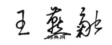 駱恆光王燕融草書個性簽名怎么寫