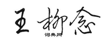 駱恆光王柳念行書個性簽名怎么寫