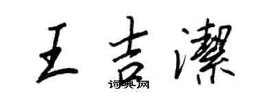王正良王吉潔行書個性簽名怎么寫