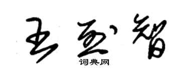 朱錫榮王烈智草書個性簽名怎么寫