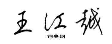 梁錦英王江越草書個性簽名怎么寫