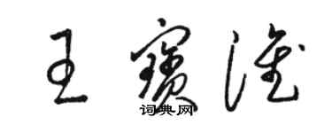 駱恆光王寶淮草書個性簽名怎么寫