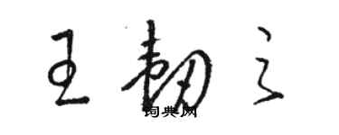 駱恆光王韌之草書個性簽名怎么寫