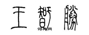 陳墨王智勝篆書個性簽名怎么寫