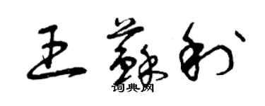 曾慶福王蘇利草書個性簽名怎么寫