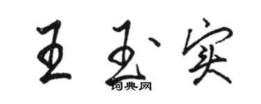 駱恆光王玉實行書個性簽名怎么寫