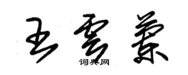 朱錫榮王雲蘭草書個性簽名怎么寫