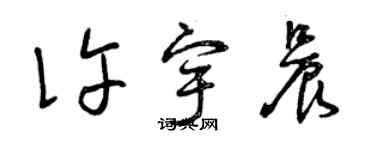 曾慶福許宇晨草書個性簽名怎么寫