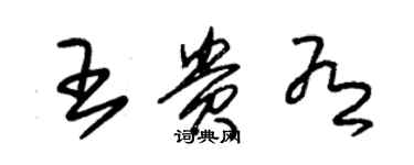 朱錫榮王貴有草書個性簽名怎么寫