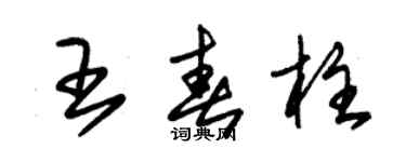 朱錫榮王春柱草書個性簽名怎么寫