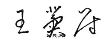 駱恆光王冀尉草書個性簽名怎么寫