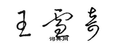 駱恆光王雪奇草書個性簽名怎么寫