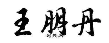 胡問遂王朋丹行書個性簽名怎么寫