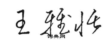 駱恆光王雅恬草書個性簽名怎么寫