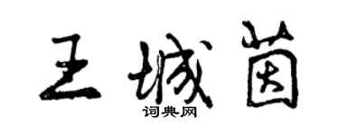 曾慶福王城茵行書個性簽名怎么寫