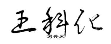 曾慶福王科化草書個性簽名怎么寫