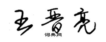 朱錫榮王晉亮草書個性簽名怎么寫