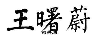 翁闓運王曙蔚楷書個性簽名怎么寫