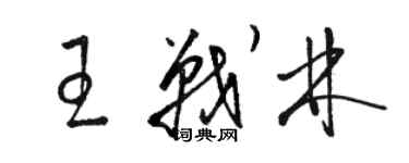 駱恆光王戰林草書個性簽名怎么寫