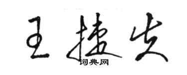 駱恆光王捷失草書個性簽名怎么寫