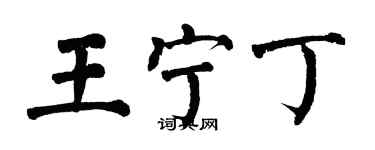 翁闓運王寧丁楷書個性簽名怎么寫