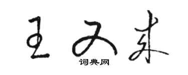 駱恆光王又來草書個性簽名怎么寫