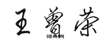 駱恆光王曾榮行書個性簽名怎么寫