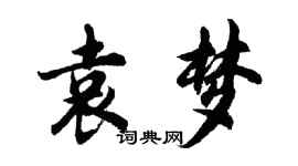 胡問遂袁夢行書個性簽名怎么寫