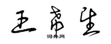 曾慶福王希望草書個性簽名怎么寫