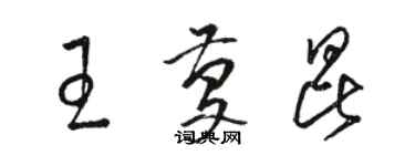 駱恆光王慶昆草書個性簽名怎么寫