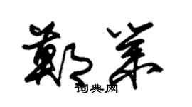 朱錫榮鄭業草書個性簽名怎么寫