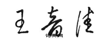 駱恆光王音佳草書個性簽名怎么寫