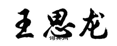 胡問遂王思龍行書個性簽名怎么寫