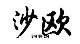 胡問遂沙歐行書個性簽名怎么寫